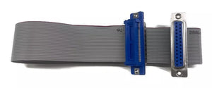 2' 2ft DB25 Male to DB25 Female 25-wire 28AWG Flat Ribbon Cable for Data RS232