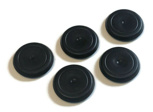 (5) 1-1/4 Inch Black Rubber FLUSH MOUNT HOLE PLUG - Sheet Metal Auto Body Panel